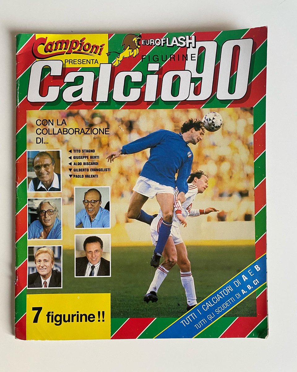 simocorne's tweet photo. It’s Cover Monday. The Calcio 90’s Euroflash cover. Front cover with @FBaresi and some great italian journalist of the 90’s. Back cover dedicated to the prizes you could have won, including the legendary Goal. #gotgotneed #euroflash #figurine #celomanca #covermonday https://t.co/zeo97xJDHk