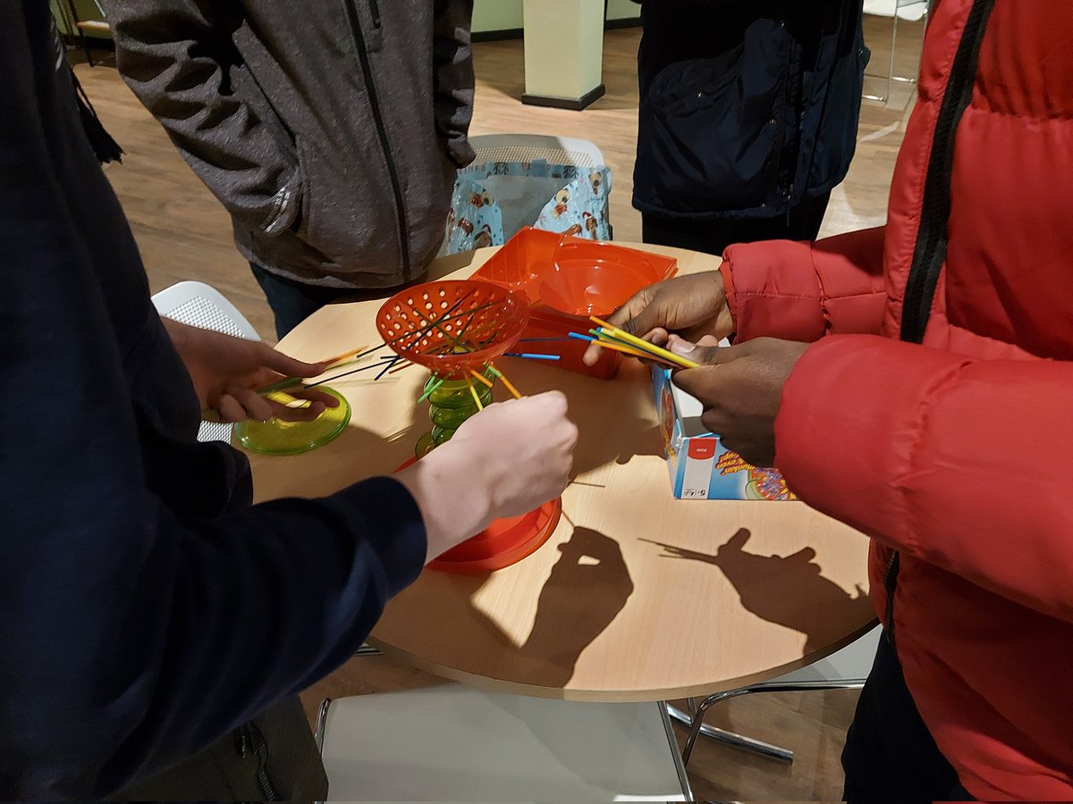 Cacacaz1's tweet photo. @BBC3CR @andyshowbiz Found kerplunk in a charity shop yesterday and took it to youth group last night.....look what happened, it even took more attention than dodgeball... https://t.co/BRum7XGx43