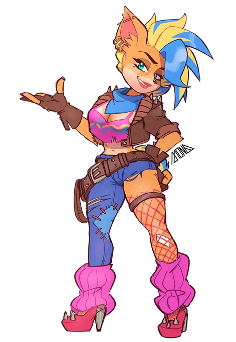 My style Tawna💖 #MNイラスト  #CrashBandicootFanart 