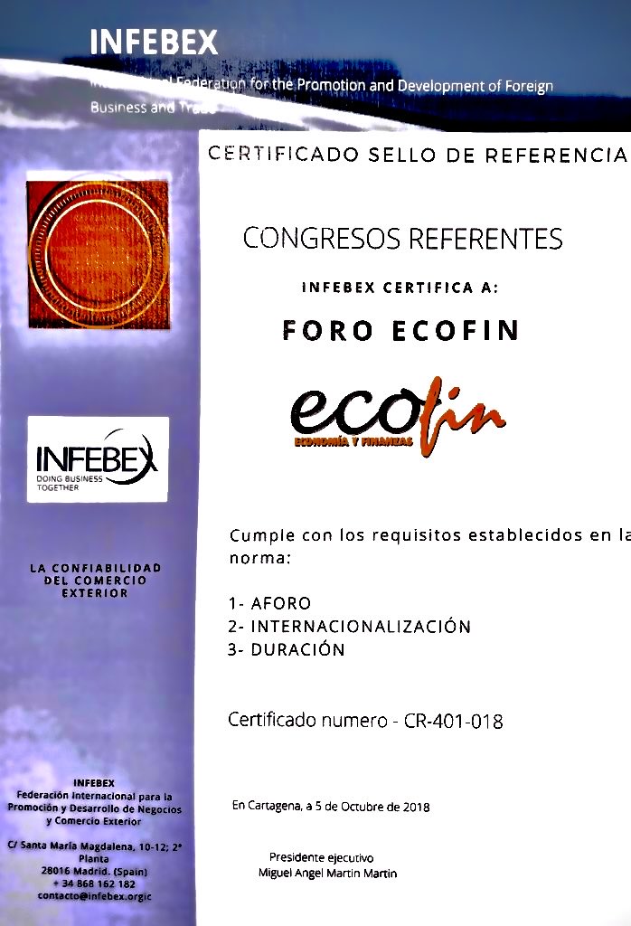 SalvaMolina_COM's tweet photo. Oh! Me tope el Certificado de #CongresoReferente q en 2018 obtuvo #CongresoEcofin y #PremiosEcofin 👏🏻 Y lo veremos hoy en Hotel Palace #LaNochedelasFinanzas ⁦@RevistaEcofin⁩ ⁦@MADRID⁩ ⁦@ComunidadMadrid⁩ ⁦@MADFinTech⁩ ⁦@infebexfed⁩   ⁦@acocex⁩ https://t.co/8B8bczk0nw