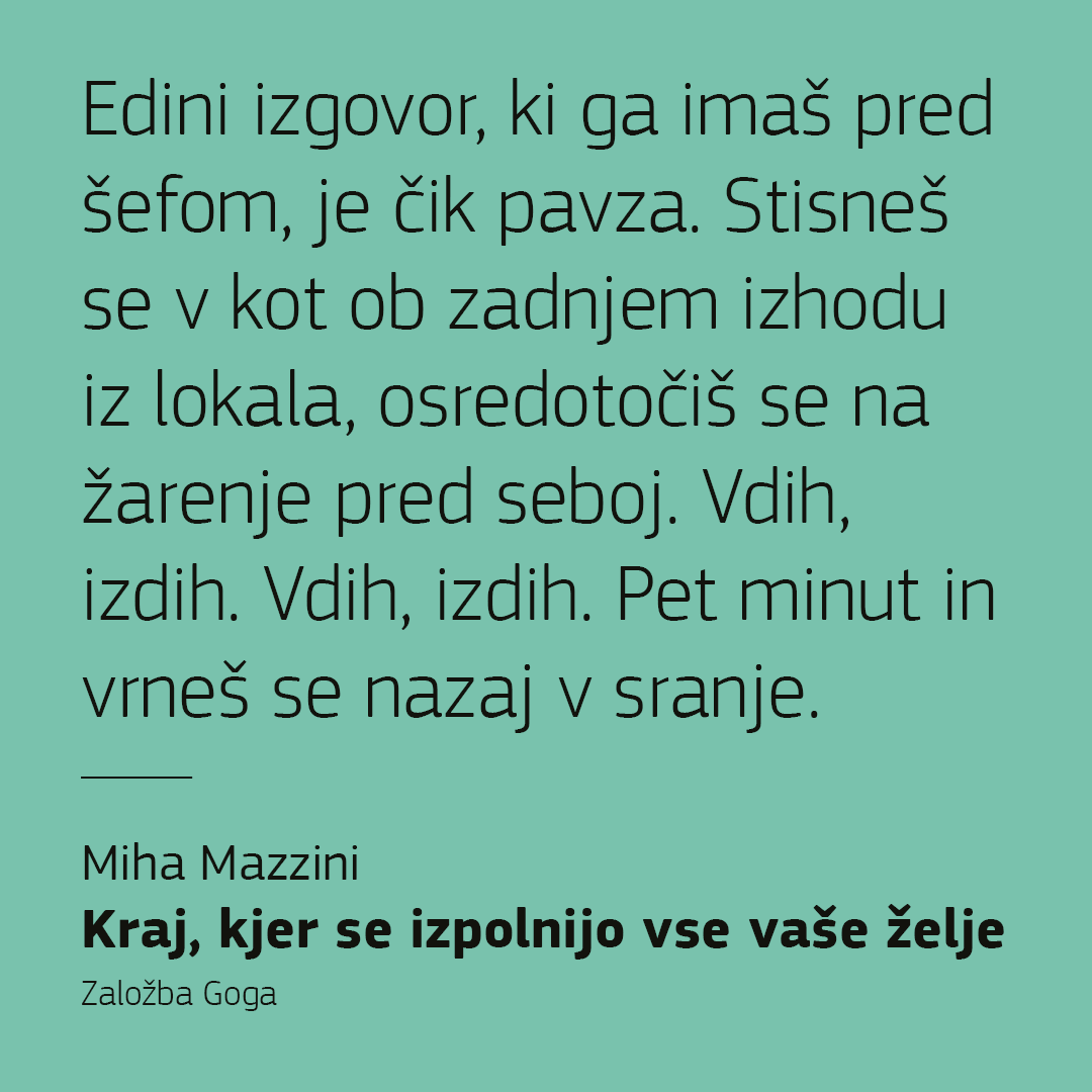 Nov roman <a href="/MihaMazzini/">Miha Mazzini</a> <a href="/ZalozbaGoga_/">Založba Goga</a>   Pokukajte v svet knjižnih novosti na knjiznisejem.si, še ta teden, vse do nedelje. Vabljeni! <a href="/GZSnovice/">Gospodarska zbornica Slovenije</a>
