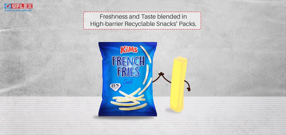 uflexltd's tweet photo. UFlex’ mono-material packaging structure for snack packaging offers excellent barrier properties, enhanced aesthetics and easy recyclability. Let your consumers enjoy the snack time in their #MeTime.
#UFlexforU #UFlexInnovates #PackedRight #PackedScience #UFlexSustains https://t.co/NxzrKtQkgs