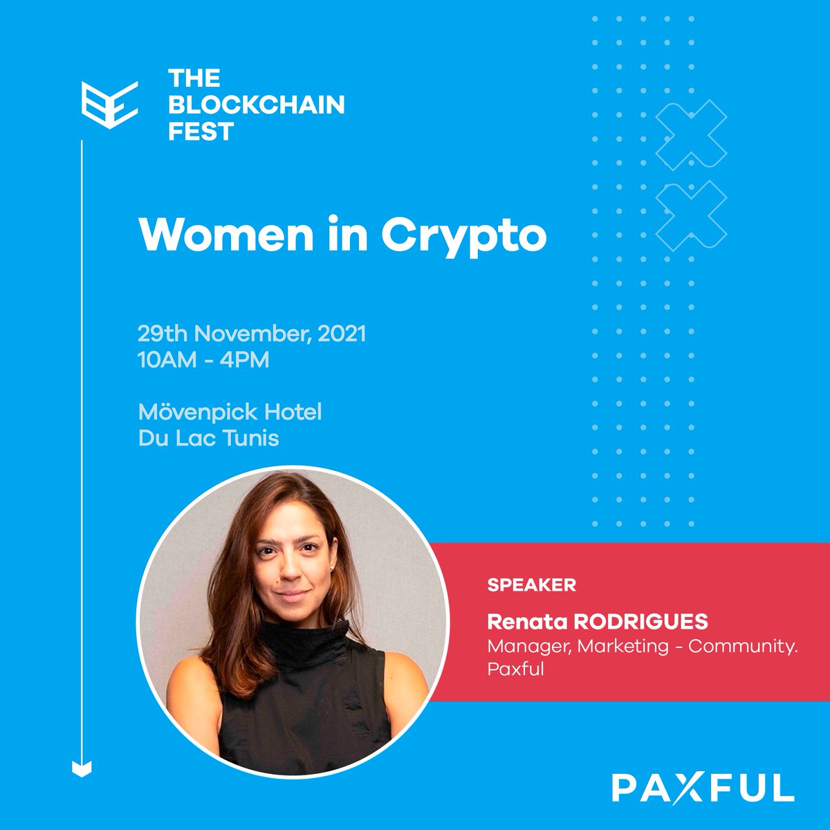 blockchainfest_'s tweet photo. The Blockchain Fest welcomes Renata Rodrigues, Manager, Marketing - Community
. Watch the event live on  https://t.co/l1ZuoLyQGJ 

#fintech #Paxful  #theBlockchainFest https://t.co/D4A1vfxmP7