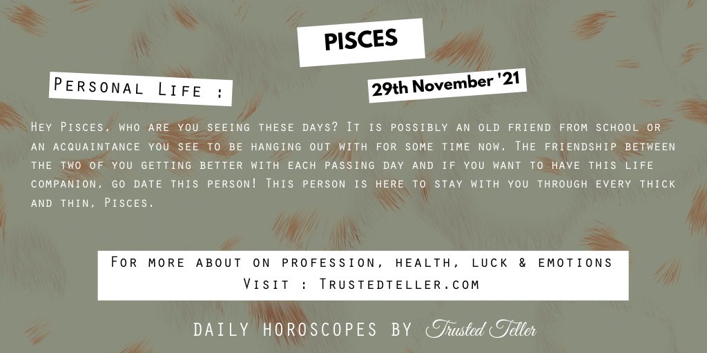 Trustedteller's tweet image. To know more, click on the link below.
trustedteller.com/horoscope

#pisces #Capricorn #Aries #Cancer #Horoscope #ASTRO_GATEWAY_OPEN #ZodiacFacts