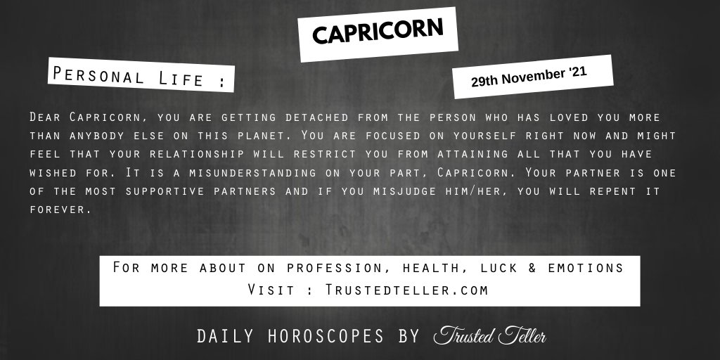 Trustedteller's tweet image. To know more, click on the link below.
trustedteller.com/horoscope

#pisces #Capricorn #Aries #Cancer #Horoscope #ASTRO_GATEWAY_OPEN #ZodiacFacts