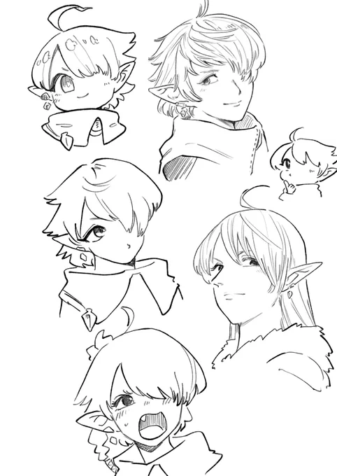 絵柄に幅持たせてみたいなーって推しを描いてみたけど結果全部俺 