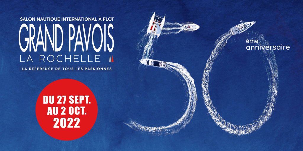 GrandPavois's tweet photo. Le #grandpavois fêtera sa 50è édition en 2022. Nous avons hâte de vous retrouver pour cette grande fête des passionnés de la plaisance et des loisirs nautiques. En attendant passer nous voir au @Nautic du 4 au 12 décembre. Nous y serons Hall 1 stand A31 !👍 https://t.co/Xpgm7pte1E