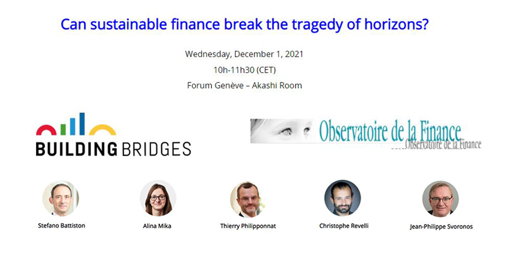 forfinancewatch's tweet image. Join us this Wednesday for a round table "Can #sustainablefinance break the tragedy of horizons?" exploring how to tackle the “Tragedy of Horizons” by private and public means,  👉obsfin.ch/2021-buildingb…
