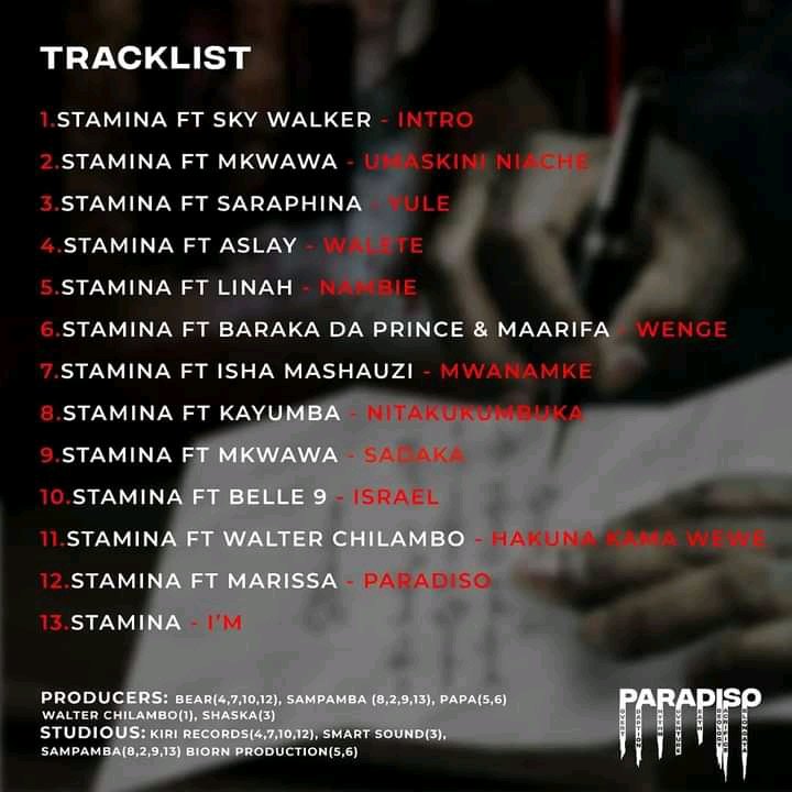 arnold_japheth's tweet photo. Tanzania hip-hop artist @ Stamina has officially released  his Album # PARADISO  with 13 tracks available on all digital platforms https://t.co/m5xtevyqdP