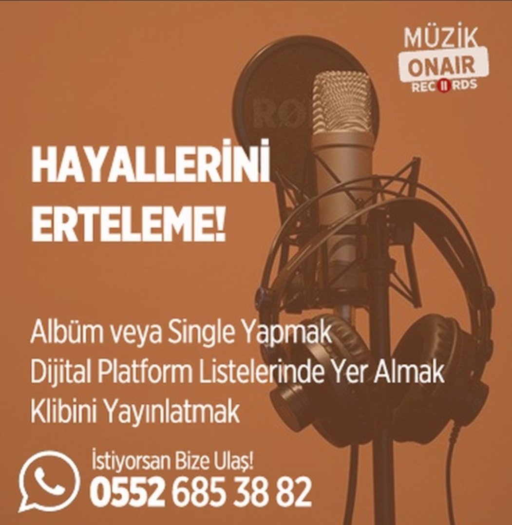 #HayalleriniErteleme bizimle çalışın 😉 beraber fark yaratalım. <a href="/muzikonair/">Müzikonair</a> <a href="/muzikonairpr/">Müzik Onair PR</a>