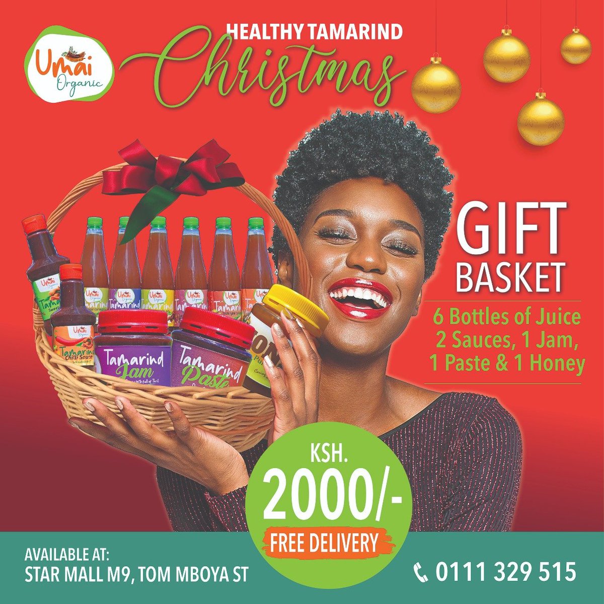 OrganicUmai's tweet photo. Shopping for holiday gifts for your people? How about you treat them or yourself to this juicy, heathy and delicious Ukwaju tamarind Christmas basket 
Free Delivery 
We deliver countrywide.
Call/ WhatsApp 0111 329 515 to order
#tamarindpaste #tamarindjam #imlicandy #imlichutney https://t.co/czC5Yz0qRJ