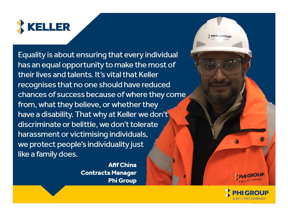 Keller is committed to being a diverse and inclusive place to work, reflecting the world in which we operate. We encourage all of our people to realise their full potential and deliver exceptional performance. #diversity #inclusionmatters #equality