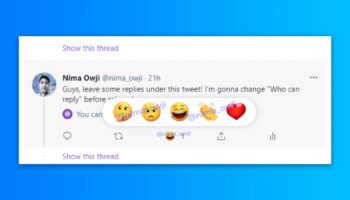netwizz's tweet photo. Twitter pourrait bientôt lancer les réactions et les votes négatifs sur les tweets https://t.co/Bsf6UAq7Et https://t.co/X2x0UTtQQz