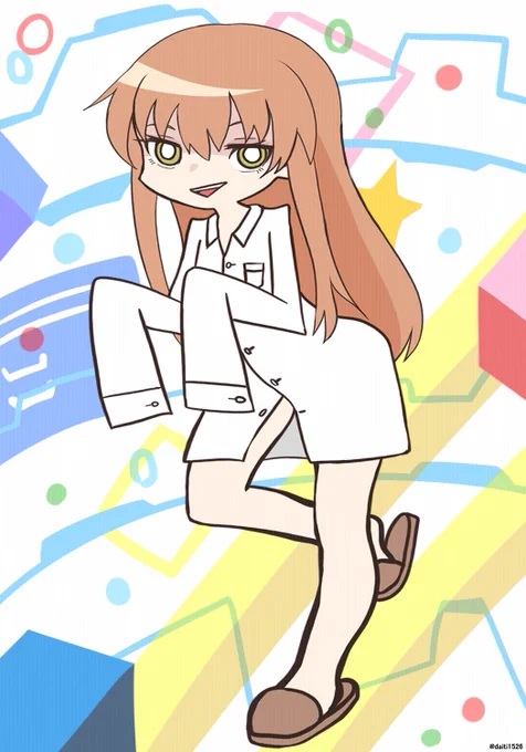 SSAAさん(のロボ娘の未夜ちゃん描きました!博士に可愛いイタズラしようと企んでいる所です。 