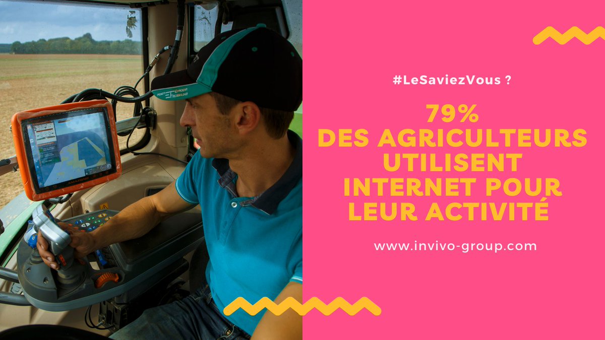 [#LeSaviezVous ?] L'#Agriculture connectée est un secteur à la pointe de la #technologie.
Grâce au #digital nous sommes en capacité de développer une agriculture plus précise. 
Le groupe InVivo investit dans le développement de ces outils digitaux aux services de l'agriculture.