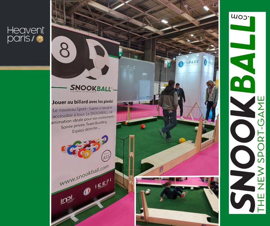 snookball's tweet photo. Merci encore d'être passé nous voir à notre stand à ce salon Heavent 2021 !!

Ce fût un plaisir de vous rencontrer et d'échanger autour d'une partie de Snookball 😁 https://t.co/LjPoxg3GLY
