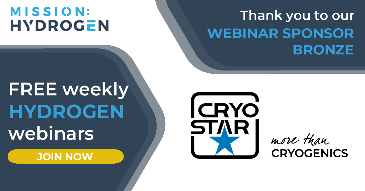 MissionHydrogen's tweet photo. Mission Hydrogen: Connecting the Community. Join our FREE weekly webinars: https://t.co/fleUHAxFfZ.
Thank you #Cryostar for supporting the Mission Hydrogen Webinar Series as a BRONZE SPONSOR!
#missionhydrogen #hydrogen #h2 #cleanenergy #croygenicsolutions @Misshydrogen20 https://t.co/TfXiNT8ehQ