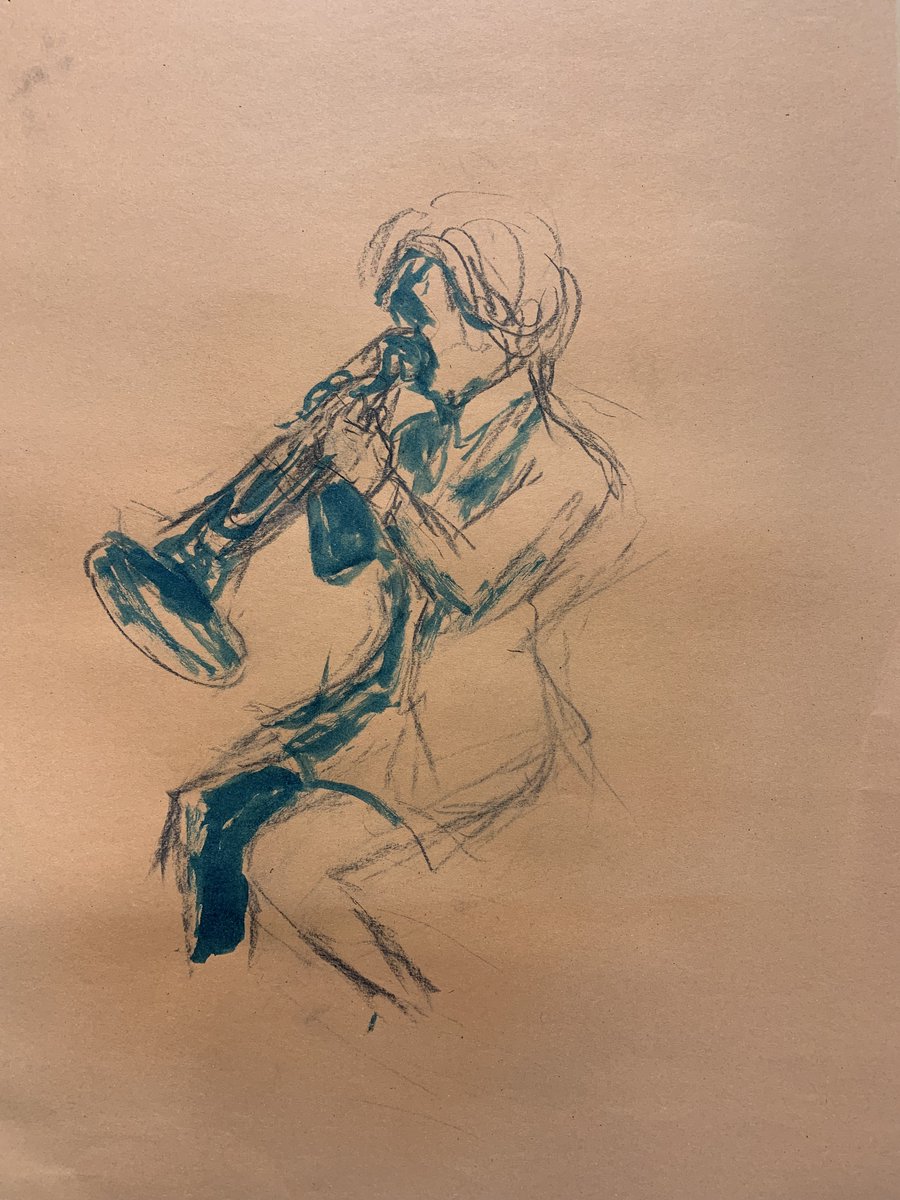 LPArtDesign's tweet photo. A symphony of colour and line! A few samples from last week's Art Masterclass, drawing an orchestral recital from the rafters.🎻🎺🎷

@LPSchool #artmasterclass #drawingforall #afterschoolclub #drawingorchestra #drawingmusic #leightonparkschool #drawingclub #musicaldrawing https://t.co/3fqHsr7eH5