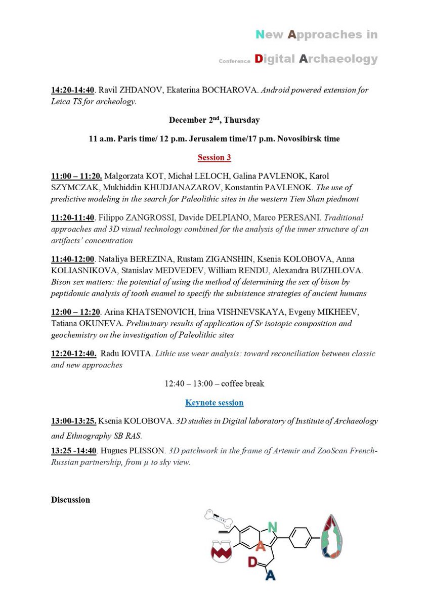 Siberian Archaeology (@iaet_sbras__nap) on Twitter photo Our 3D seminar will be live on YouTube at 11 a.m. on 01 and 02 Dec (GMT+1, Paris time). There you can watch and ask questions. To register in Zoom Meeting please DM us or email to <a href="/RKhats/">Arina M. Khatsenovich</a> archeomongolia@gmail.com More info archaeology.nsc.ru/events/nada/ Our 3D seminar will be live on YouTube at 11 a.m. on 01 and 02 Dec (GMT+1, Paris time). There you can watch and ask questions. To register in Zoom Meeting please DM us or email to <a href="/RKhats/">Arina M. Khatsenovich</a> archeomongolia@gmail.com More info archaeology.nsc.ru/events/nada/