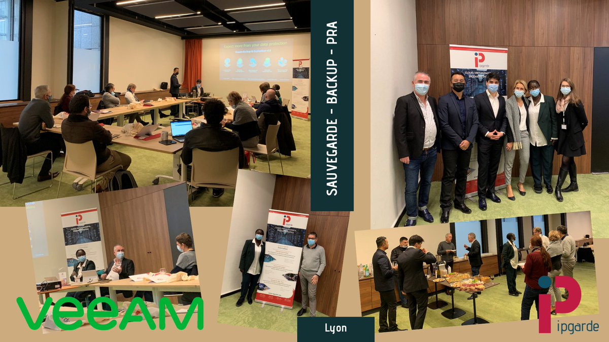 ipgarde's tweet photo. 📸 Séminaire Technique @Veeam_Fr - @ipgarde 💡sur le thème des dernières évolutions des solutions #Veeam au service de la #disponibilité et de la #sécurité des #données 🔐
#VeeamCloudConnect #backup #PRA #CDP #ContinuousDataProtection #sauvergarde #sauvegardeexternalisee #SI #IT https://t.co/lLb7fidohI