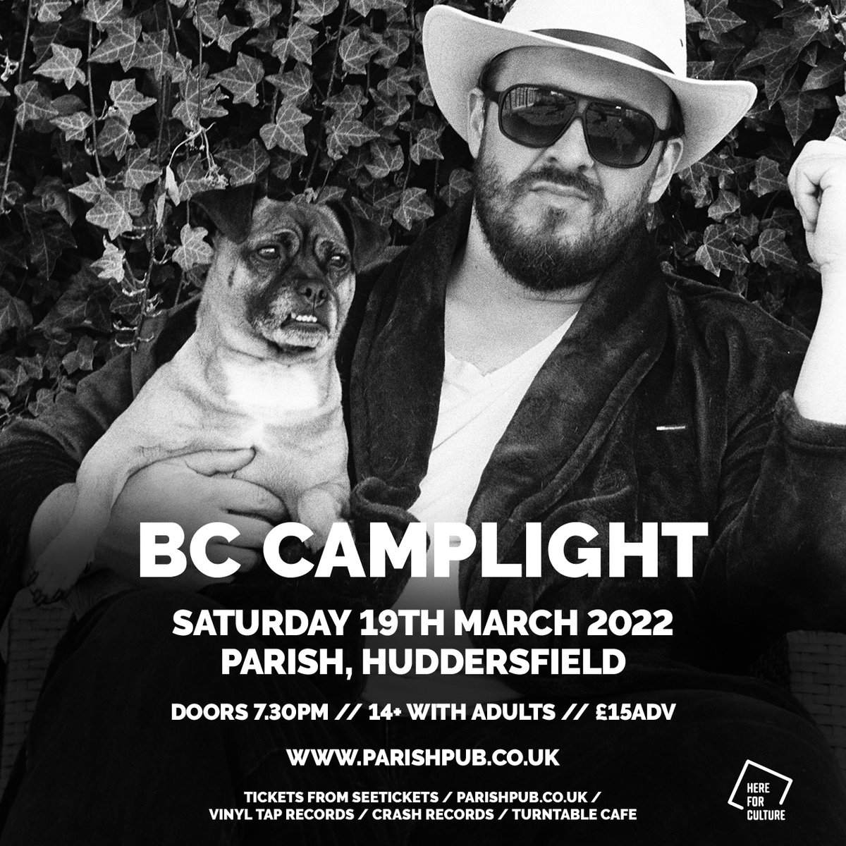 Parish (@parishhudd) on Twitter photo NEW SHOW! 🖤
.<a href="/bccamplight/">BC CAMPLIGHT</a> will play Parish on Sat 19th March 2022. Following the release of his fantastic record, Shortly After Takeoff, we can't wait to welcome MCR based artist to Huddersfield. Showcasing some amazing synth pop / 50's rock & roll. Tickets on sale Weds at 9am. NEW SHOW! 🖤
.<a href="/bccamplight/">BC CAMPLIGHT</a> will play Parish on Sat 19th March 2022. Following the release of his fantastic record, Shortly After Takeoff, we can't wait to welcome MCR based artist to Huddersfield. Showcasing some amazing synth pop / 50's rock & roll. Tickets on sale Weds at 9am.