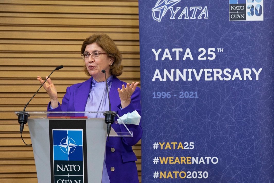 YATAInt's tweet photo. DASG @NATORomeroC has expressed gratitude for the work done over these 25 years and for have bring NATO closer to its people, helping to understand the youth audience better. We look forward to continuing our journey of cooperation together for the future of the alliance #YATA25 https://t.co/66aplXL7C9