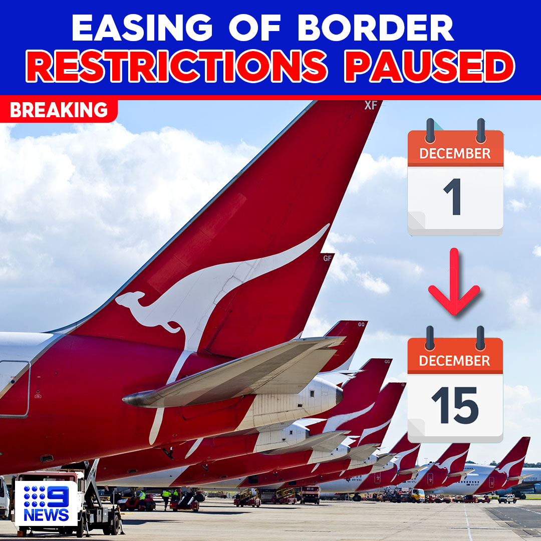 #BREAKING: Australia will pause the reopening of its international borders to the next cohort of workers and visa holders amid growing concern of the Omicron variant. DETAILS: 9Soci.al/oj2K50GY3lh #9News