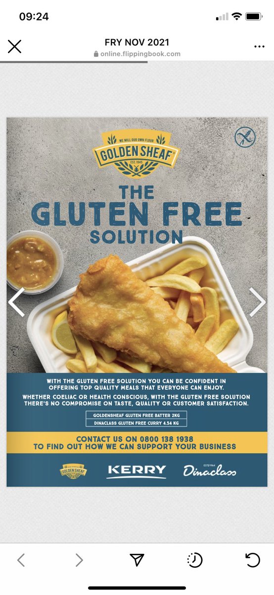 Fry_Magazine's tweet photo. The gluten free solution>> https://t.co/Chv8xXLJjd
Whatβs on your menu? #batter #battermix #prep #gluten #glutenfree #christmas #goldenbatter #fishandchips #fishandchipslondon #fishandchipsbythesea #fishandchip #fish #digimagazine #flippingbook @kerryukandireland @flippingbook https://t.co/nCFglvof3N