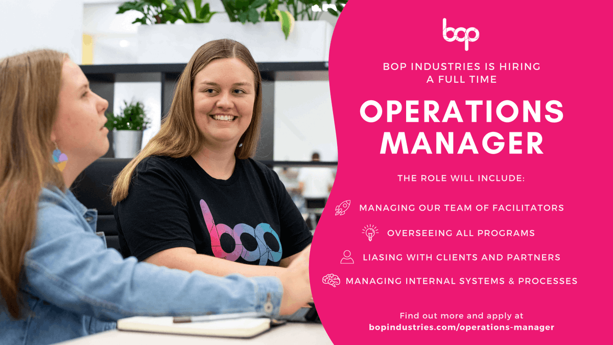 Looking for a change of scenery in the new year? At BOP we're hiring a full time Operations Manager and we're on the hunt for friendly and well-organised people to join our team as we deliver workshops across the country. 

For more information, head to: bit.ly/2Zyfynr