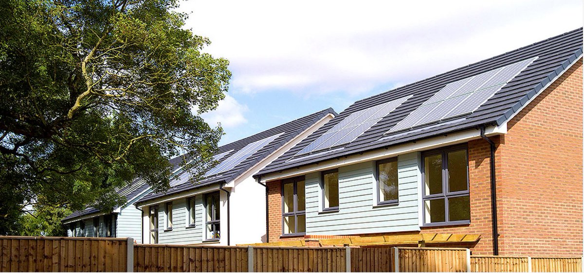 Next is Dark Lane, Sandon, Hertfordshire. This six unit site was built for Howard Cottage Housing Association, who are now part of First Garden City Homes. With a lack of gas, sustainability standards were met through the use of air source heat pumps and photovoltaic cells.