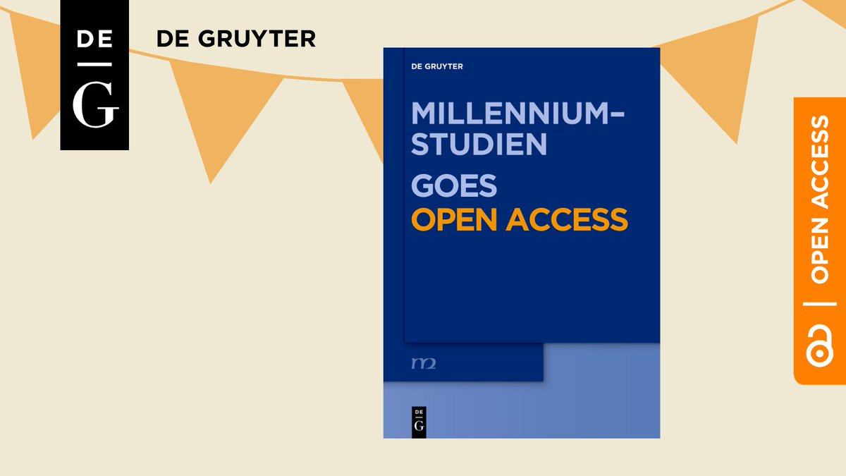 dg_classics's tweet photo. 🎉We're beyond excited to officially share that the #MillenniumStudien series is going #OpenAccess—all future volumes as well as the entire backlist will be free for you to read!

Learn more here:
📙https://t.co/MtlqhTH22o

#OpenAccessTogether @bsb_muenchen https://t.co/pbdTkXUokp