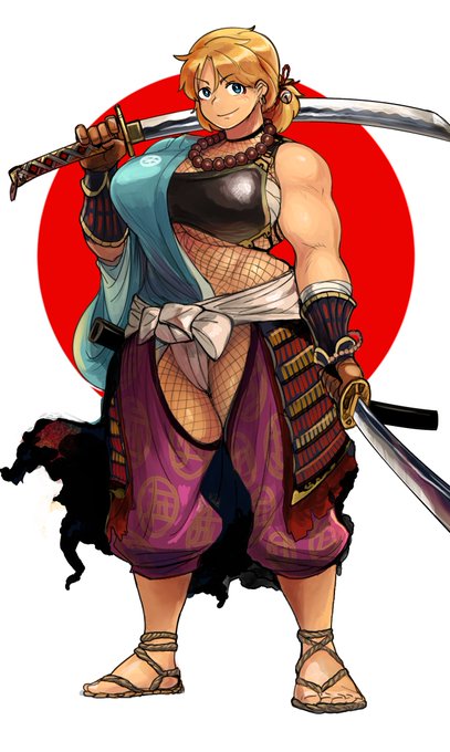 #見た人も無言で剣を構えた何かをあげる 
和装師弟 