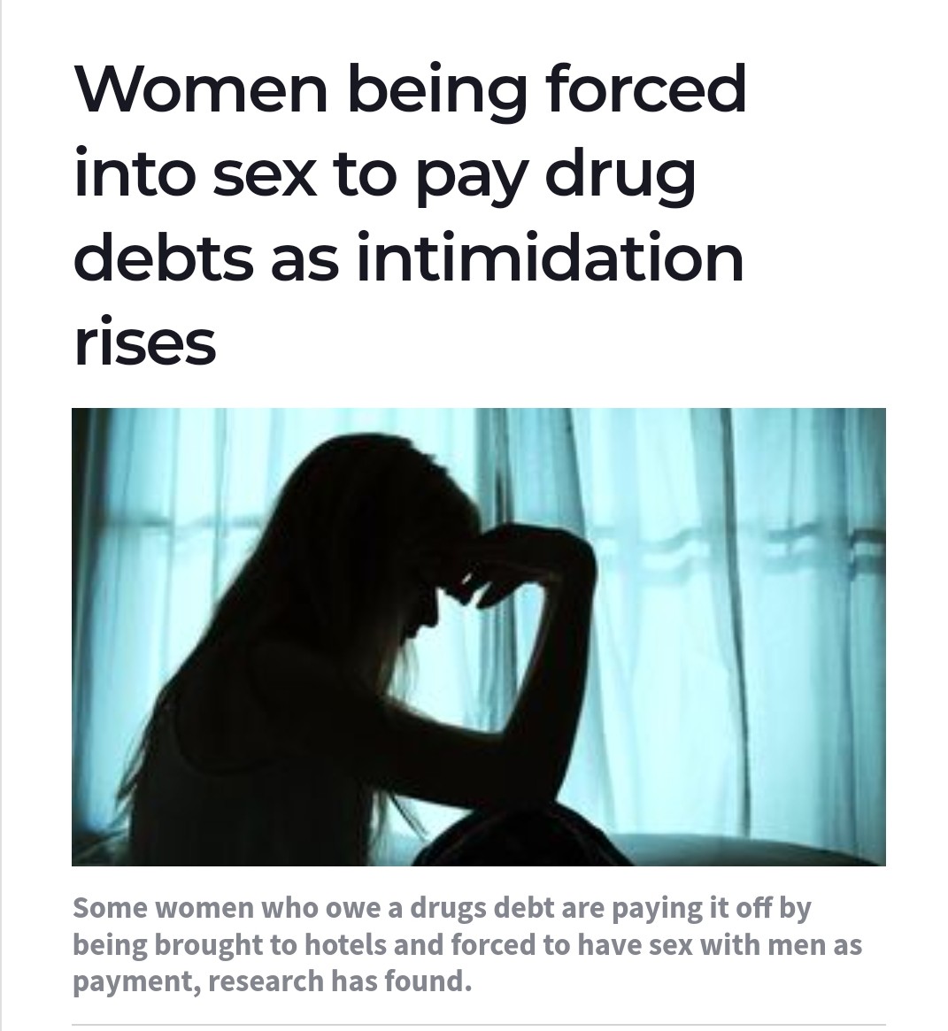 wife pays drug debt