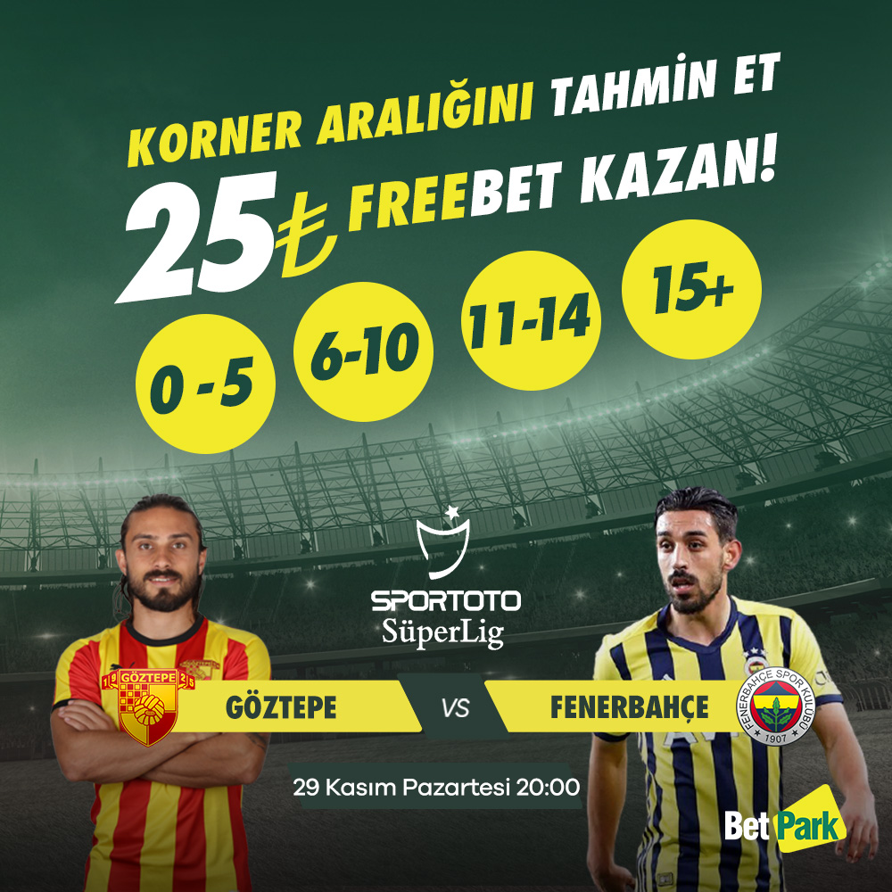 #Betpark'tan Toplam Korner Etkinliği🥳

Göztepe ⚔️ Fenerbahçe

✅<a href="/Betparkx/">Betpark😷</a> Takip Et!
✅FAV+RT yap, 5 Arkadaşını Etiketleyerek paylaş!
✅Paylaşım linkin ile Formu Doldur.

Form, Katılım ve Şartlar 👉forms.gle/sNWzPc3hPhnhpP…

#BetparkGiriş 👉 betparkgunceladres.net