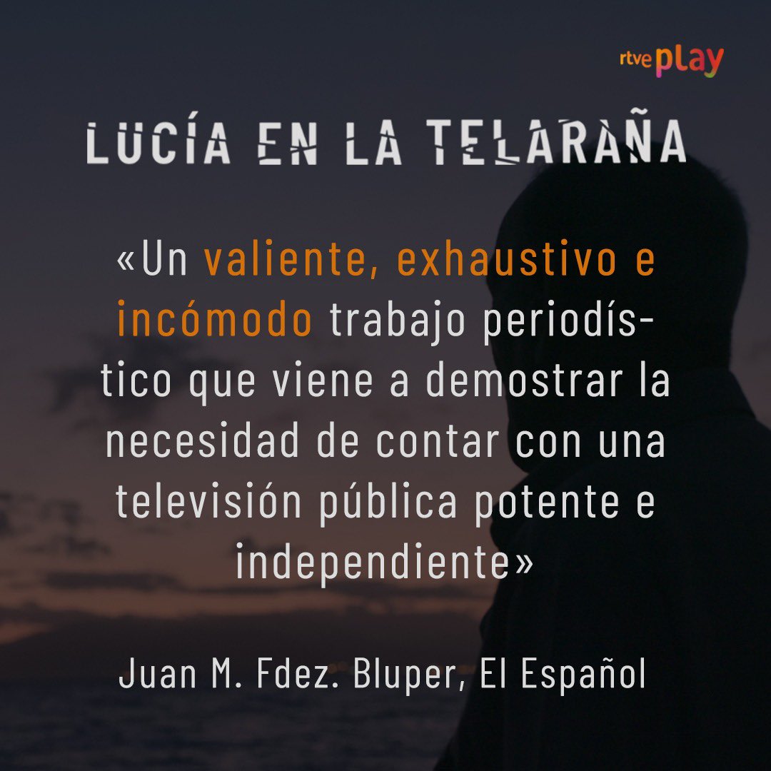OcanaTomas's tweet photo. Hoy, después de la final @masterchef @La1_tve emite el primer capítulo de #LuciaEnLaTelaraña. Contaremos con @sivliaintxaurrondo para introducir el documental, ¡gracias compañera! 

y ya en en @rtveplay todos los capítulos disponibles

Motivos para verla (1)👇🏻 https://t.co/OyPnOdLmDg