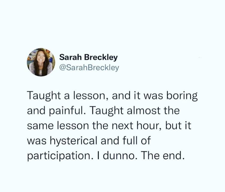 The same lesson plan doesn’t work for every class ! <a href="/CathyABanerji/">ᘓ ꪖꪻꫝꪗ キヤシー</a> <a href="/missdevlina/">devlina singh</a>