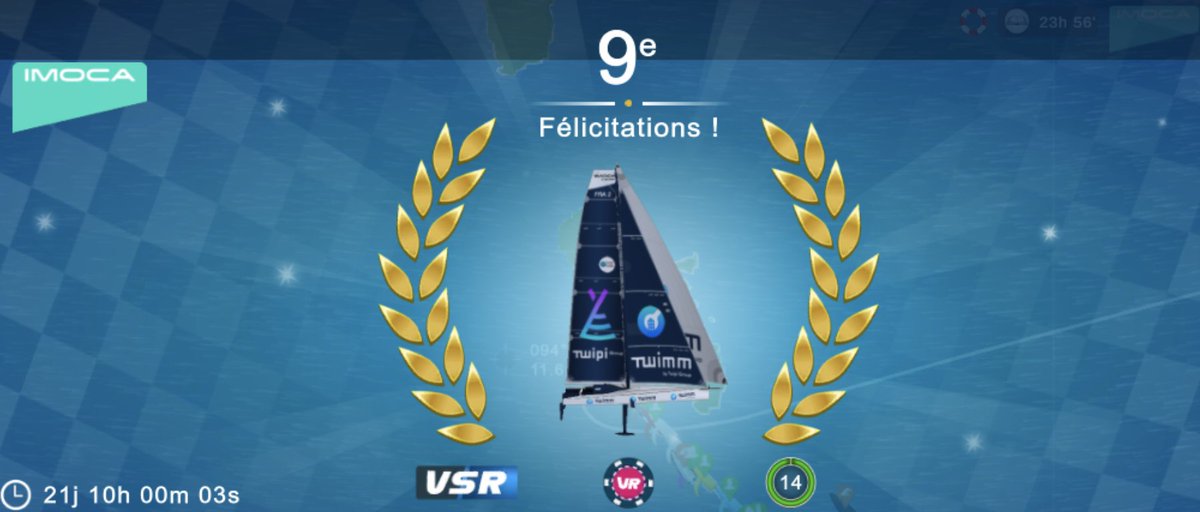 BigLuD_EZ's tweet photo. Trés content de ce Top 10, dans la classe @ImocaGS de la @TransatJV sur @VirtualRegatta !
Une course imprévisible, et qui nous a donné des frissons jusqu'à 24h avant l'arrivée !
La team @ExtazSea bien partie pour la 1ère place ! 🤞
#ObjectifTJV23 https://t.co/YDcLXXkFrE