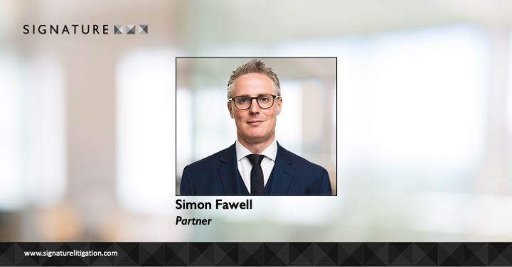 Today, we are delighted to welcome to the Firm financial services disputes litigator Simon Fawell as Partner, who joins from Dechert. 

News of his appointment was published in publications such as Reuters, The Lawyer, Legal Week and Law360. Read more here bit.ly/3d1obdr