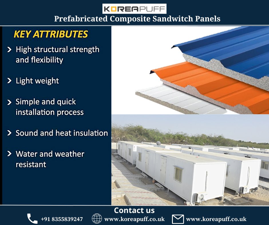KoreaPuff's tweet photo. #KoreaPuff is a high-class #PUFSANDWICHPANEL #manufacturer &amp; #supplier in India. Our PUF insulated sandwich panels are manufactured with best-in-class technology and high-grade raw materials.
 visit our website
https://t.co/fAam4MOWwc https://t.co/dsAs6BEIJP