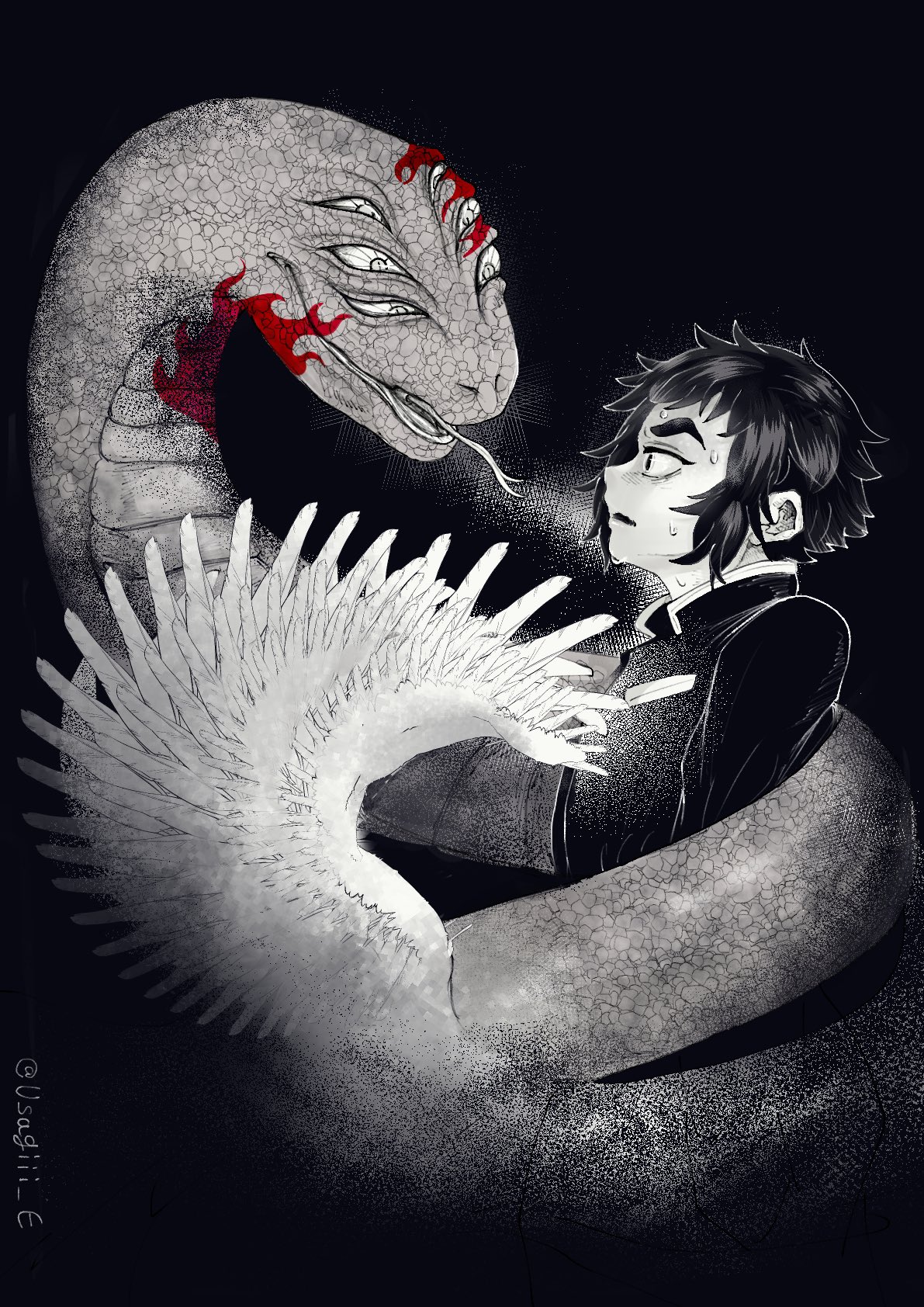 Twitter 上的 安井 真守 漫画だけが人生でござる Rt Usagiii E 黒獪 たぶん擬獣化 中国には 酸i与 という六つの目 に蛇の頭 四つの翼と三つの脚を持つ妖怪がいるらしいです T Co Euqailtfp5 Twitter