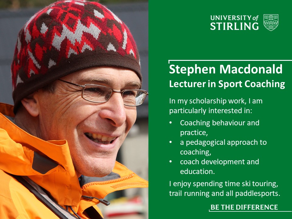 Academic Sport at Stirling (@stir_acadsport) on Twitter photo Next up we have <a href="/StephenMacCoach/">Stephen Macdonald</a> Stephen's interests here <a href="/StirUni/">University of Stirling</a> are around coaching behaviour and practice. Next up we have <a href="/StephenMacCoach/">Stephen Macdonald</a> Stephen's interests here <a href="/StirUni/">University of Stirling</a> are around coaching behaviour and practice.