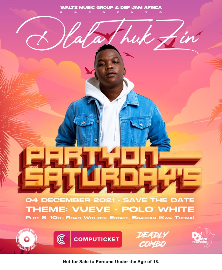 The Boy <a href="/dlalathukzin_/">UNCLE DLALA</a> Will Join Us This Weekend 3 Dec For “Party On Saturday’s”

Tickets Are Still Available Over Here: tickets.computicket.com/event/partyons…