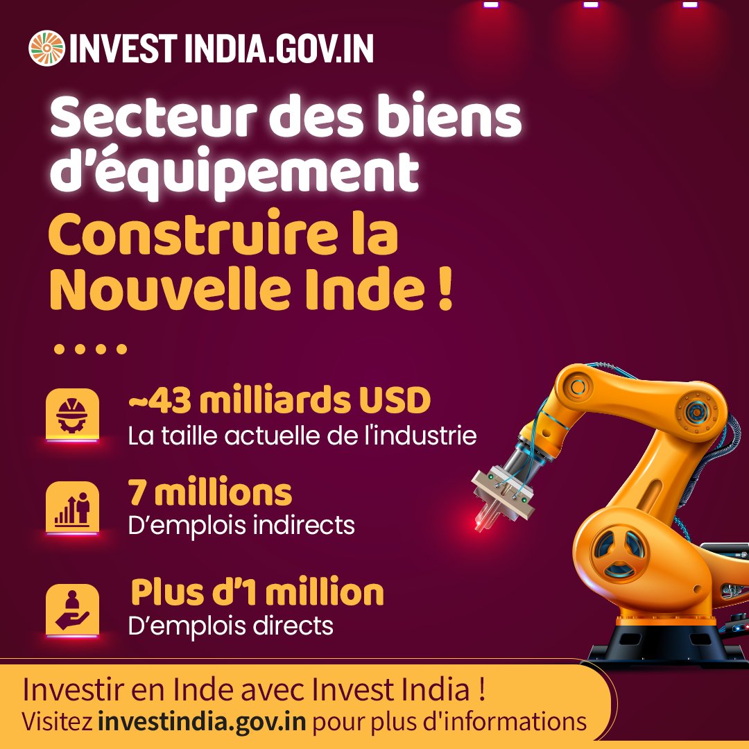 InvestIndiaCHE's tweet photo. #InvestirEnInde

Le secteur des biens d’équipement de la #NouvelleInde vise à accumuler 100 milliards USD de production d’ici 2025.

Pour en savoir plus : https://t.co/Hx4SAYWkO9

#BienÉquipement #MachineOutils #InvestirInde https://t.co/Y6j7N3lF4L