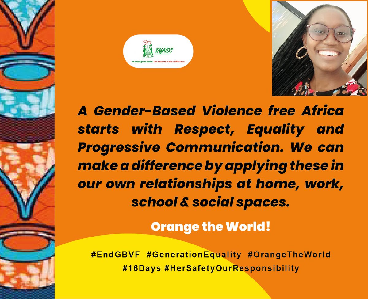 📣Part 2: Messages from the dynamic Regional #SRHR Youth Advocacy & Accountability Alliance (YAAA!) commemorate #16Days & #OrangeTheWorld, with the “#From16To365: End the Violence on AGYW” Digi-Campaign. Young people in #SADC region speak-out⬇️

#EndGBVF #GenerationEquality
