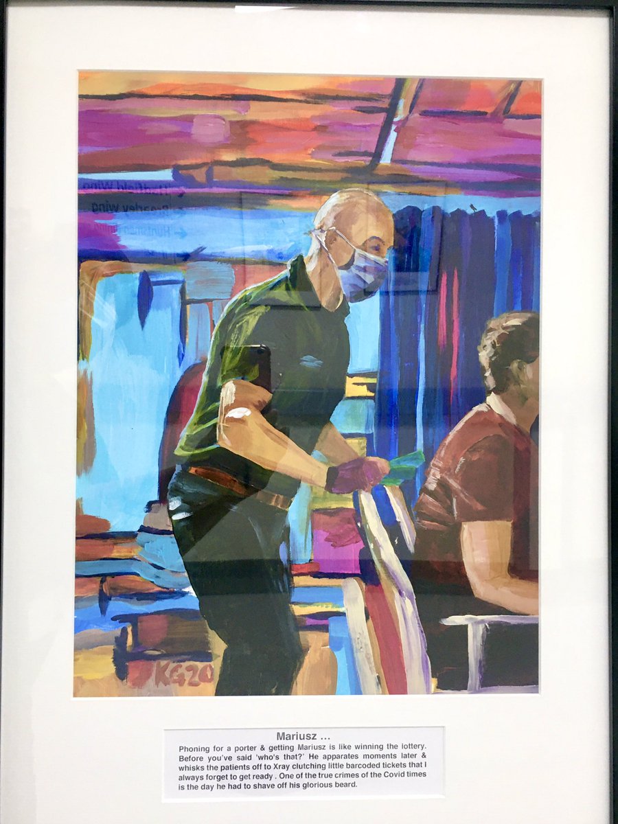 ArtsSth's tweet photo. We are delighted to share our new exhibition, NHS Colleagues Portraits by Dr. Kate Grant. Kate works at Norwich and Norfolk University Hospital, painting friends and colleagues in her spare time. November to March 2022, at the Seven Hills Gallery. @SHCFundraising @SheffieldHosp https://t.co/jgXsIMmsma