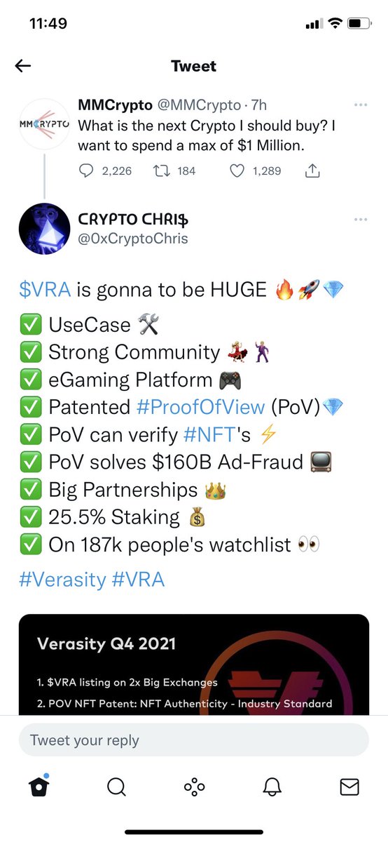 Peteorepeato's tweet photo. It’s undeniable that #gaming #esports #Metaverse crypto’s are the hottest things to invest in currently. Billions of dollars each and every day is being conservative. $VRA will lead this category very soon. Something to think about @coinbase @binance @FTX_Official @HuobiGlobal https://t.co/Hkn59cqrXo