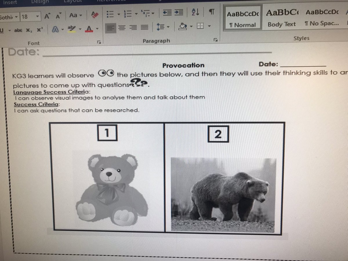 Darineyassine's tweet photo. Provoking our second unit by observing teddy bear 🧸 &amp; real bear 🐻 &amp; reflecting on the visible thinking routine independently by expressing their ideas using complete sentences &amp; sight words ! Proud of our little kids 🥰 @Hhhsinfo @DaraziFarah @TawilNoor @Danadanab1 @tbaassiri https://t.co/It75DM3x97