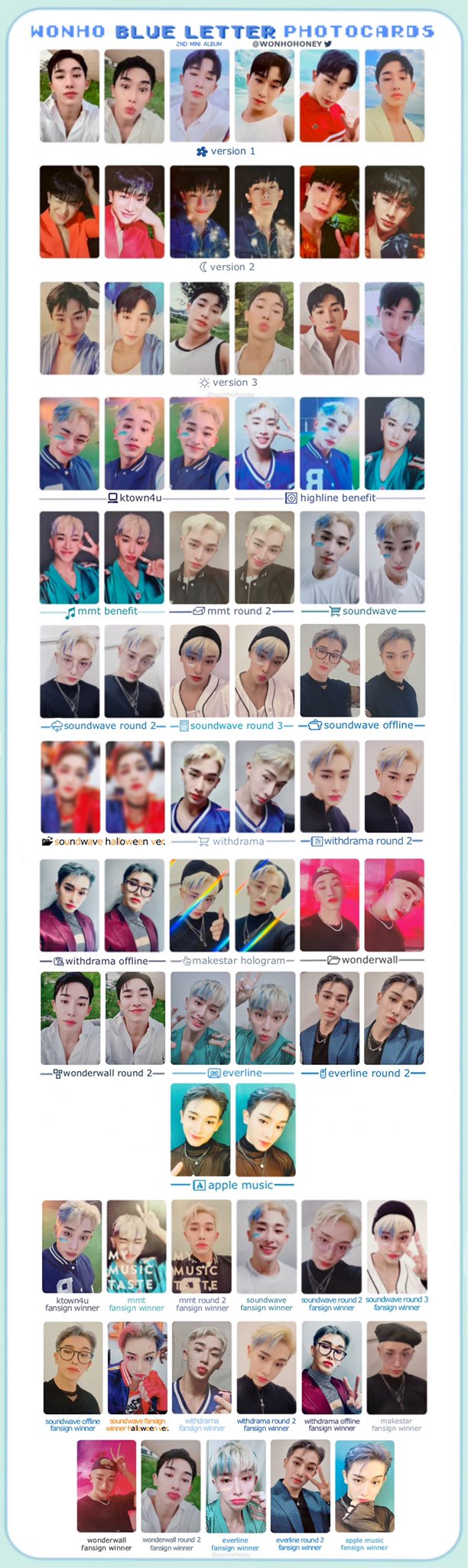 ウォノ wonho トレカ Blue Letter サウンドウェーブ ハロウィン ウォノ wonho トレカ Blue Letter サウンドウェーブ ハロウィン