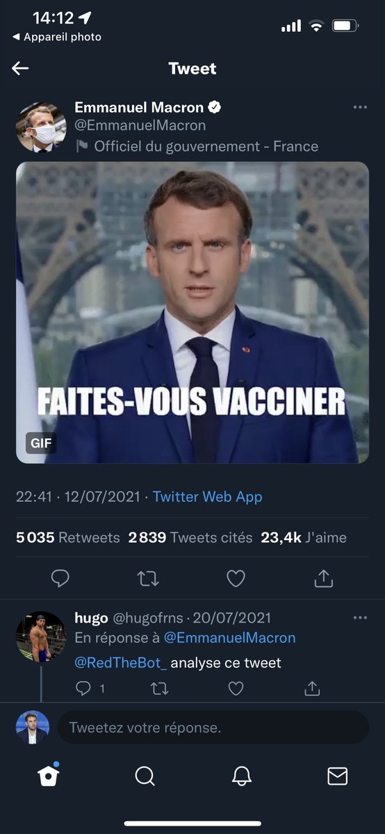 GrablyR's tweet image. Emmanuel Macron publie un QR Code sur Instagram. Mais il ne s’agit pas de son pass sanitaire. Il renvoie… vers Twitter.