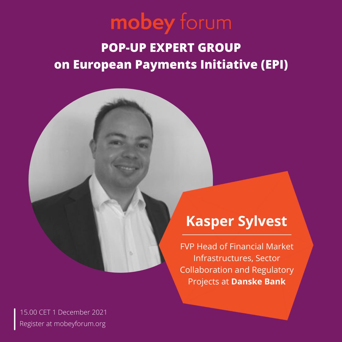 At our last event, the European Payments Initiative was one of the much-discussed topics. To continue this discussion, please join the Pop-up Expert Group @ 15.00 CET 1/12 led by <a href="/KasperSylvest/">Kasper Sylvest</a>  <a href="/DanskeBank_DK/">Danske Bank Danmark</a> Please note Danske Bank is not a member of EPI lnkd.in/dBSBJRNh